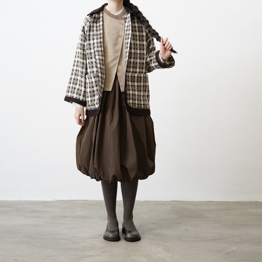 Loosely Woven Jacket - 女装休闲/机能外套 - 羊毛 咖啡色
