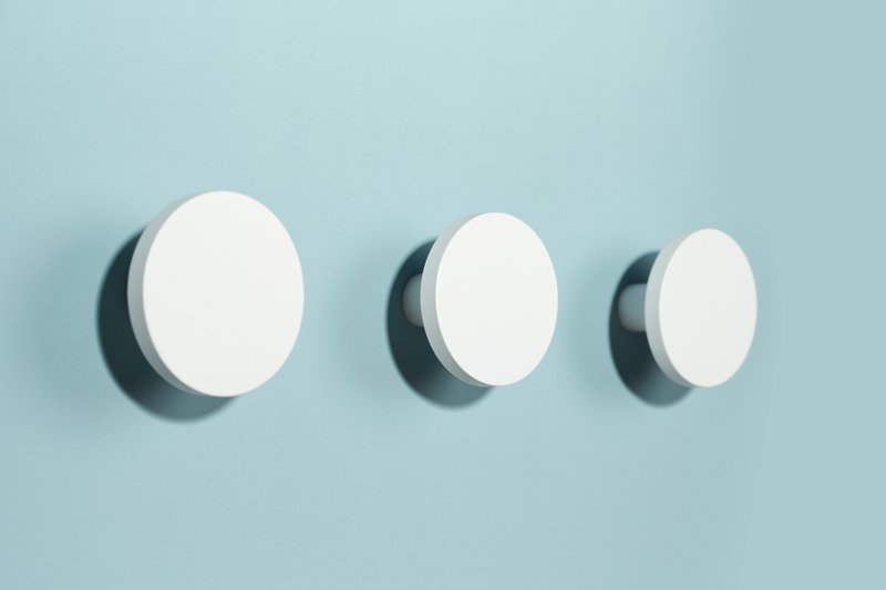 White wall hooks 80mm - 衣架/挂勾 - 木头 白色