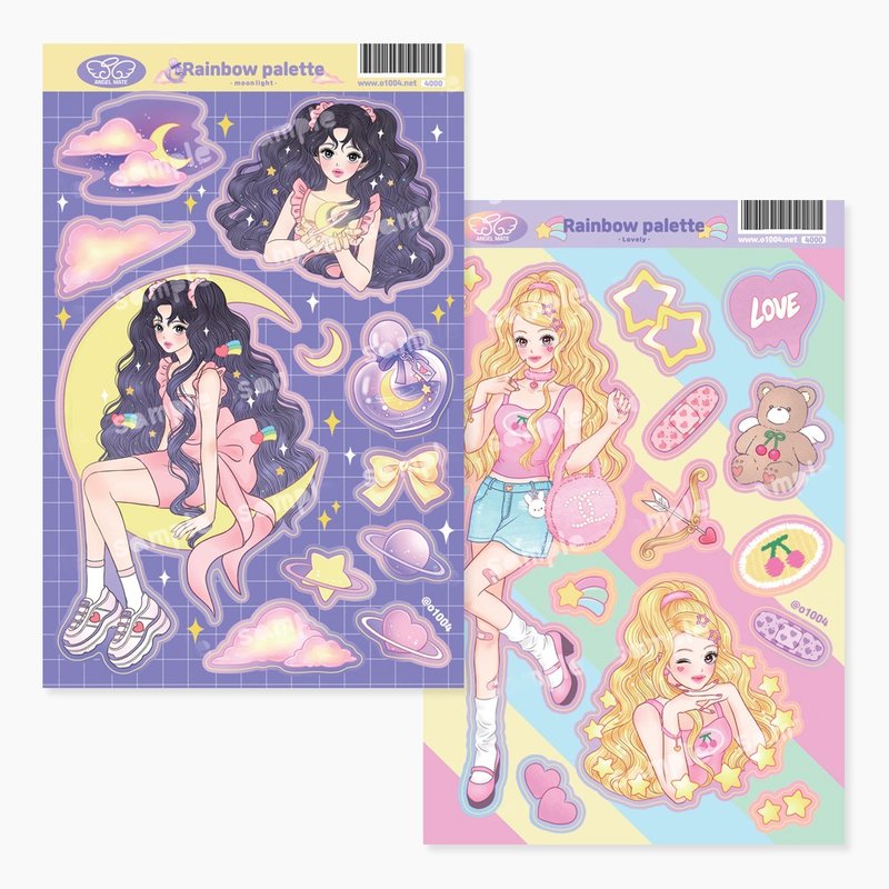 moonlight/ lovely cut sticker - 贴纸 - 纸 