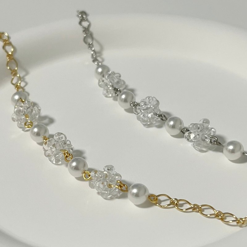 绣球珍珠手链【树脂珍珠】金 / 银款 - 手链/手环 - 树脂 多色