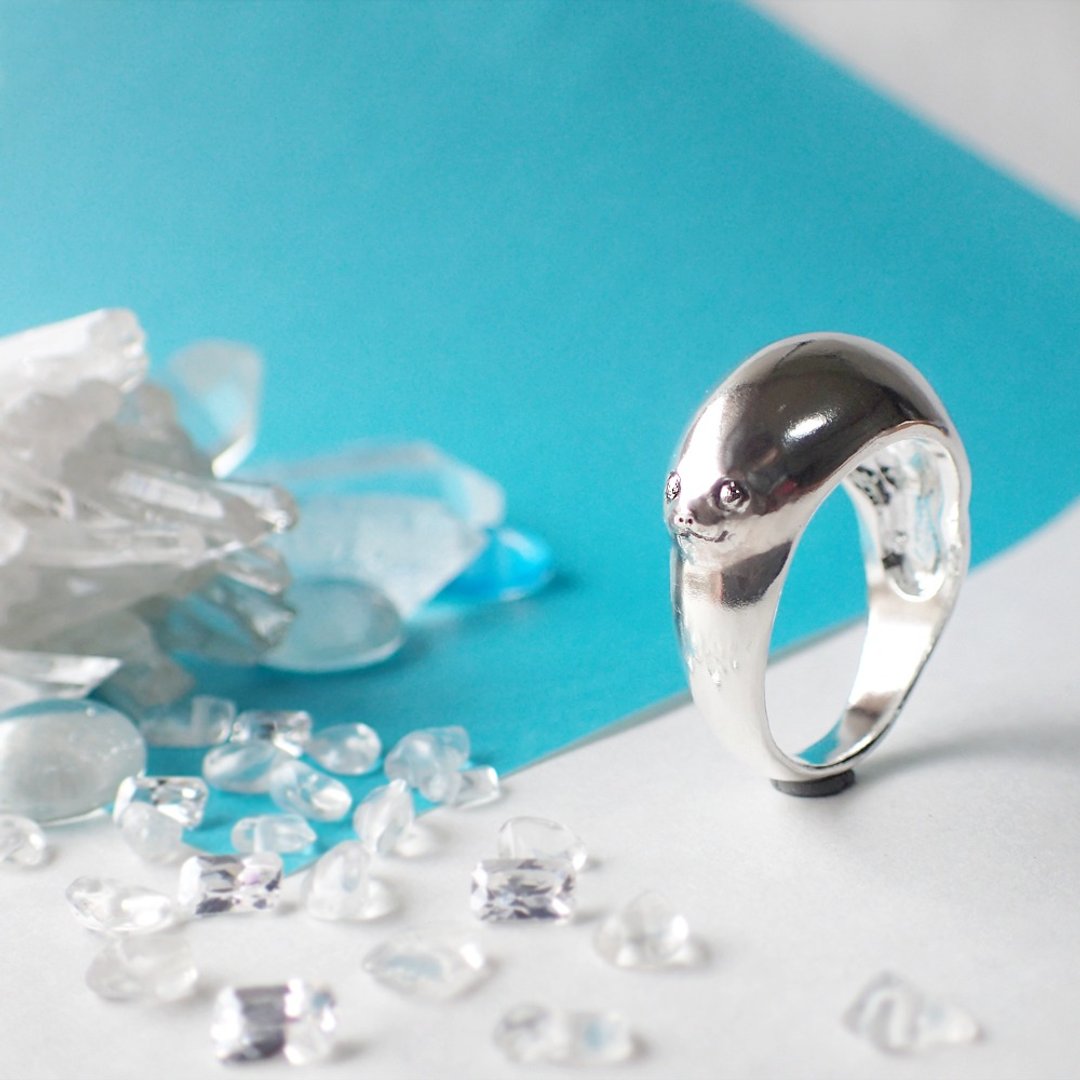 fusion seal ring - 戒指 - 纯银 银色