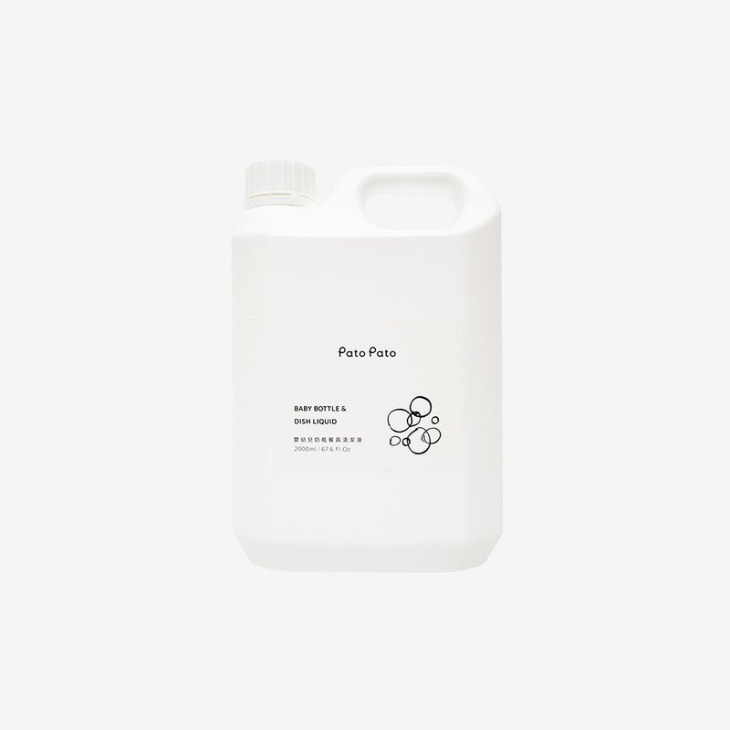 PatoPato婴幼儿奶瓶餐具清洁液补充瓶 | 2000ml - 碗盘清洁 - 其他材质 白色
