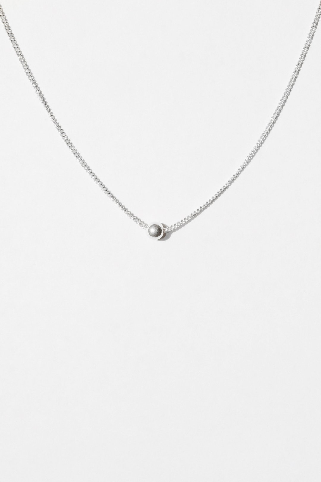 Single Ball Necklace 单珠颈链 - 项链 - 纯银 银色
