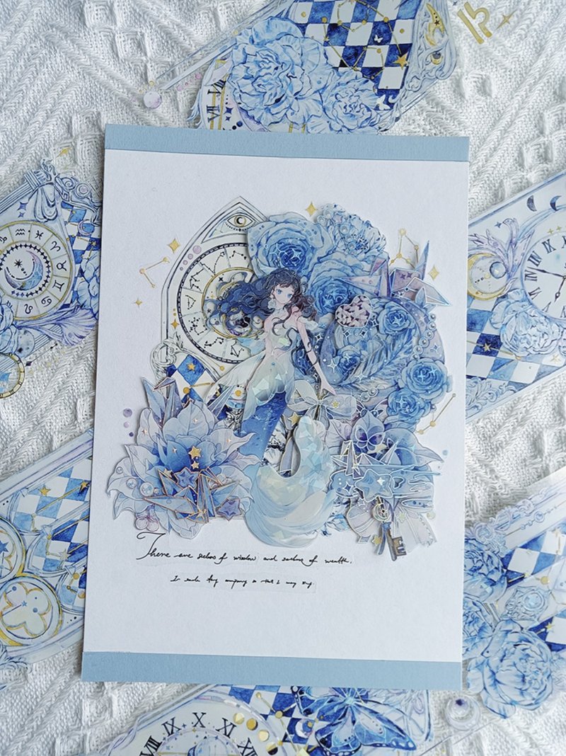 时间之窗 PET 纸胶带 貝殼光 - 纸胶带 - 塑料 多色