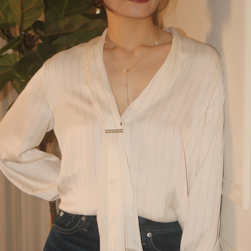 Orion 满天星淡水珍珠项链・金/银・满天星项链・长项链 - 项链 - 珍珠 金色