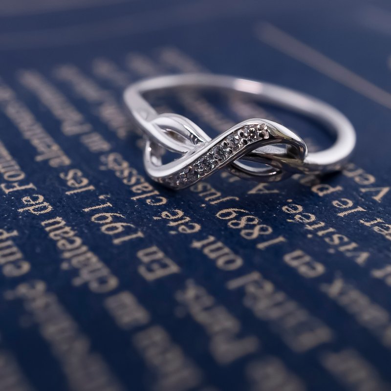 【订制款】简约扭转设计 锆石 925纯银 纤细戒指【可电镀】 - 戒指 - 其他金属 银色