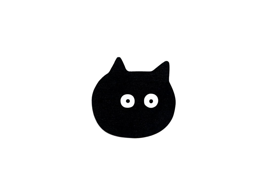 木制黑猫磁铁 - 摆饰 - 木头 黑色