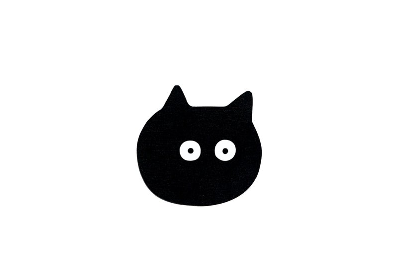 木制黑猫磁铁 - 摆饰 - 木头 黑色
