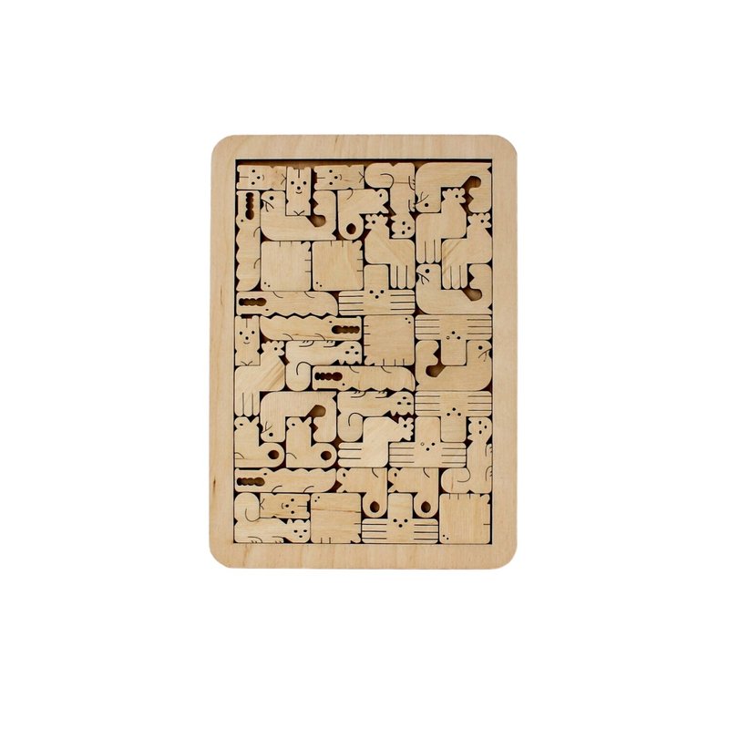 Wooden Puzzle - animals, Toddler Toys Age 2 3 4 5 year, Wood Montessori toy - 玩具/玩偶 - 木头 咖啡色