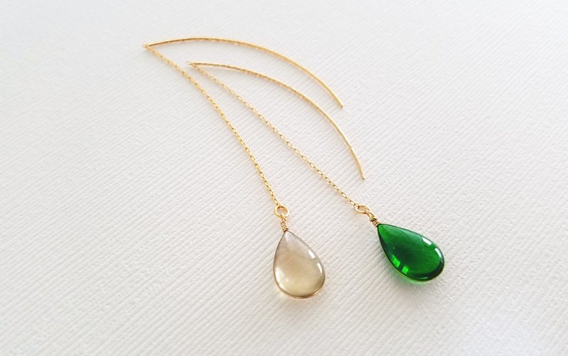 colour dew pierced or clip-on earrings in your favorite colour - 耳环/耳夹 - 树脂 多色