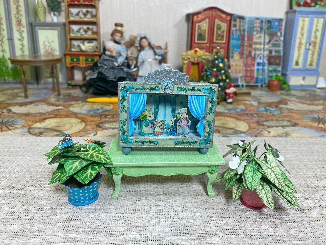 木偶剧院。 1:12。两种尺寸。微型玩具屋。 - 其他数码设计 - 其他材质 
