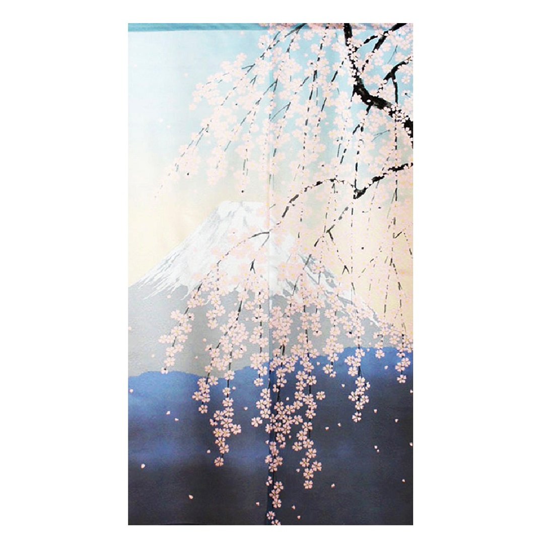 日本制コスモ长门帘富士山垂枝樱花 - 门帘/门牌 - 其他人造纤维 