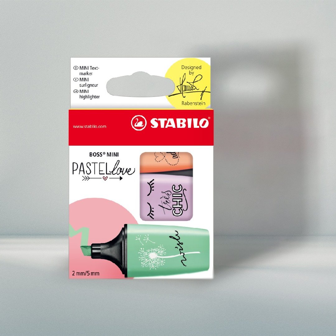 【stabilo】波士马卡龙色迷你萤光笔 晨曦版-3色吊挂纸盒 - 其他 - 塑料 多色