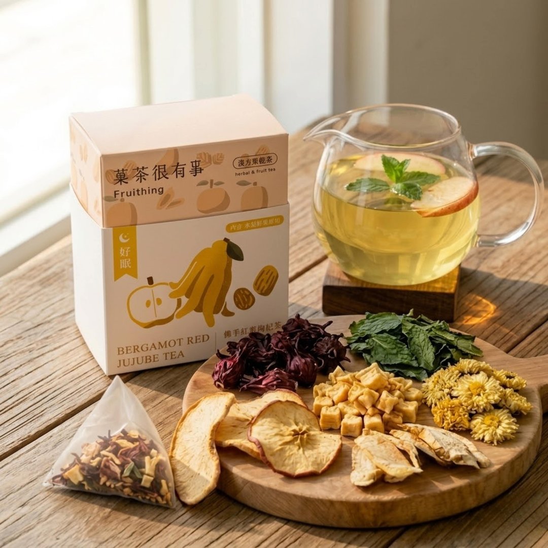 温和舒眠【菓茶很有事】佛手红枣枸菊茶 5入 / 无咖啡因 / - 茶 - 其他材质 