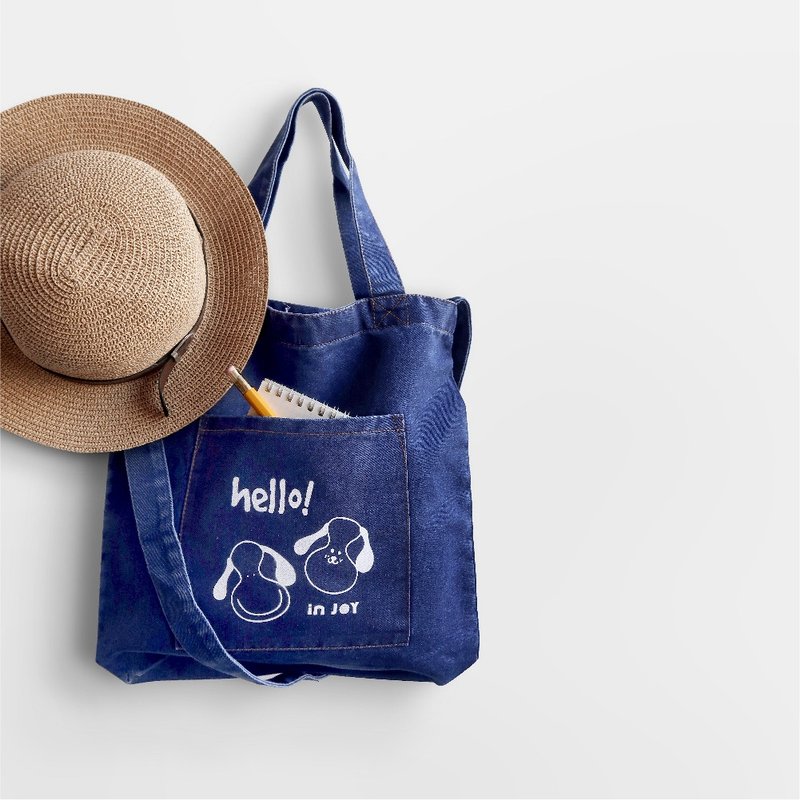 乐活俏皮狗 单宁手提肩背二用包 / 收纳包 - 侧背包/斜挎包 - 其他材质 蓝色