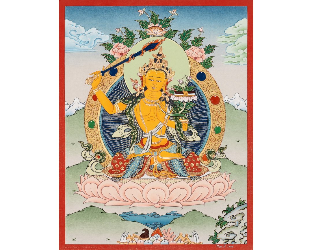 佛教文殊菩萨唐卡   墙面装饰 - 墙贴/壁贴 - 其他材质 多色
