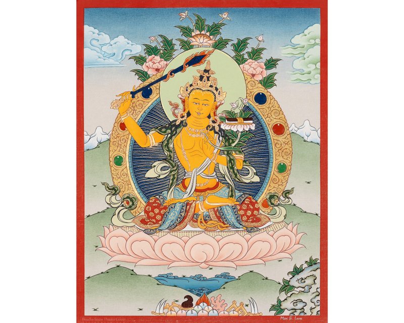 佛教文殊菩萨唐卡   墙面装饰 - 墙贴/壁贴 - 其他材质 多色