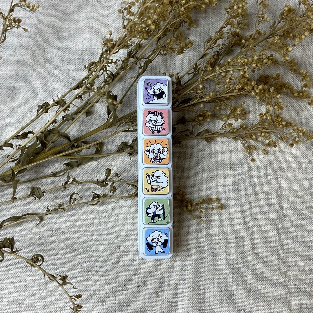 手帐纪录六联章 - 日常 - 印章/印台 - 塑料 多色