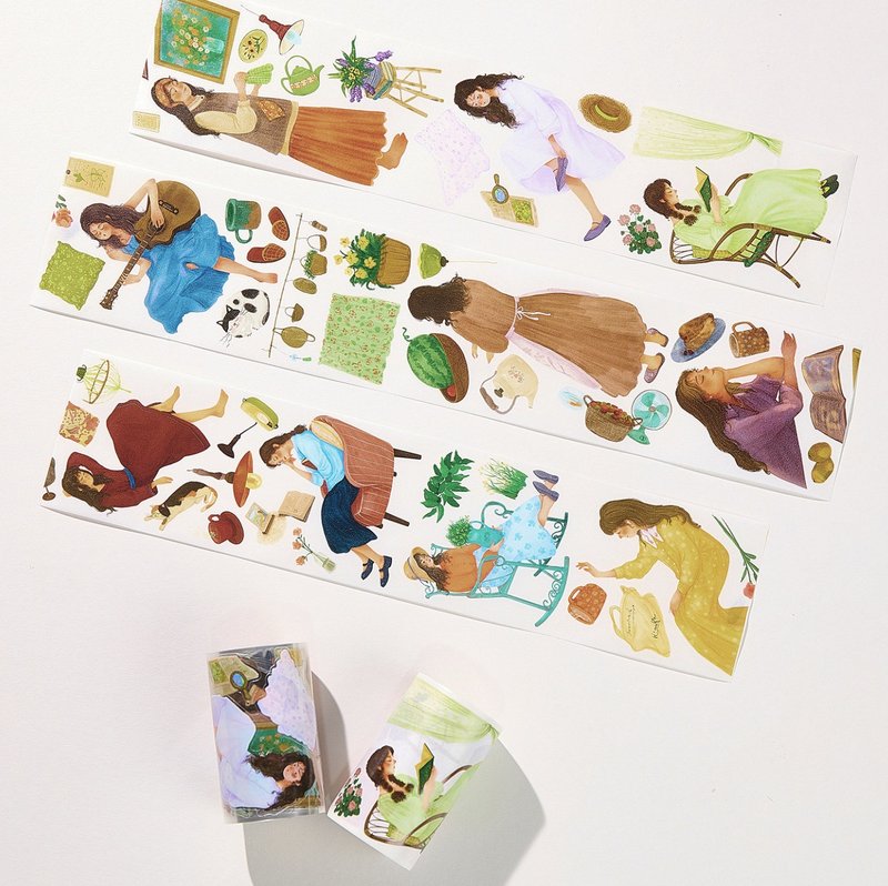 花间漫想 PET 和纸胶带 模切 5米卷 - 纸胶带 - 纸 多色