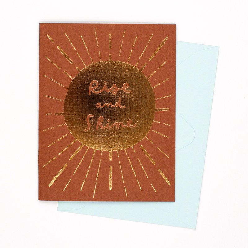 Rise and Shine Greeting Card - 卡片/明信片 - 纸 橘色