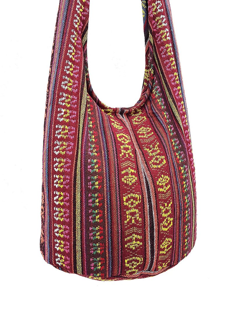 Woven Cotton Bag Boho bag Shoulder bag Crossbody bag Long Strap CWB - 其他 - 棉 红色