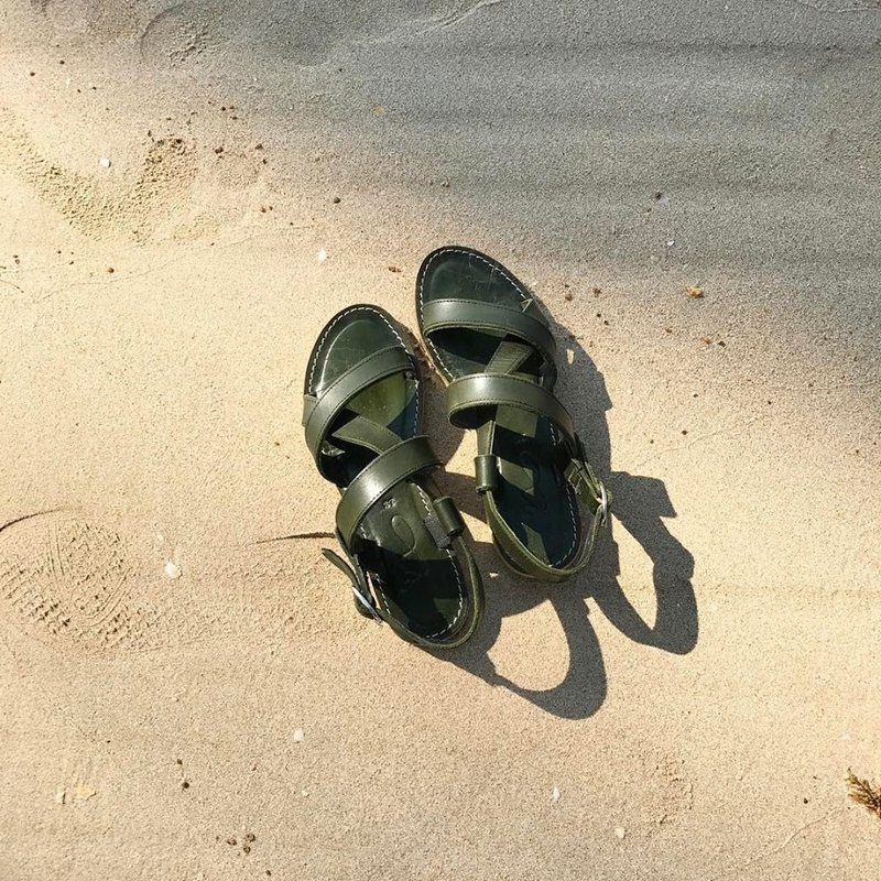 Choose a color - green - 女款休闲鞋 - 真皮 绿色