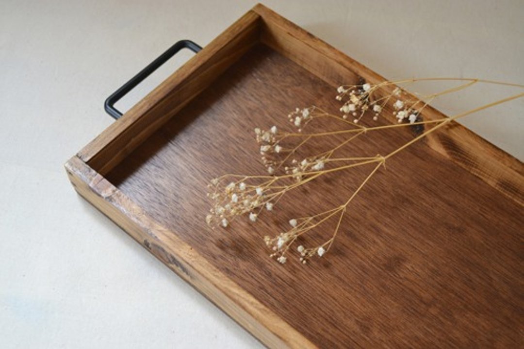 Japanese cypress simple cafe tray - 托盘/砧板 - 木头 