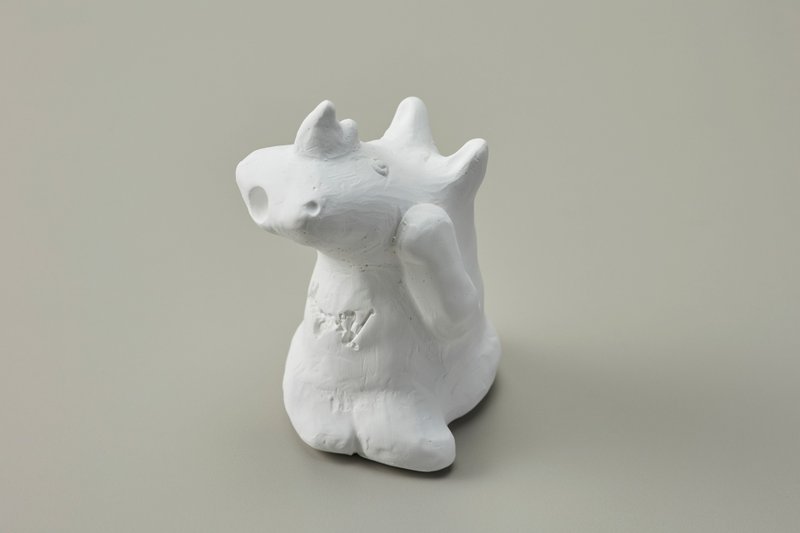 【草原动物系列】呐喊的犀牛 扩香石 | 礼盒包装 - 香薰/精油/线香 - 其他材质 白色