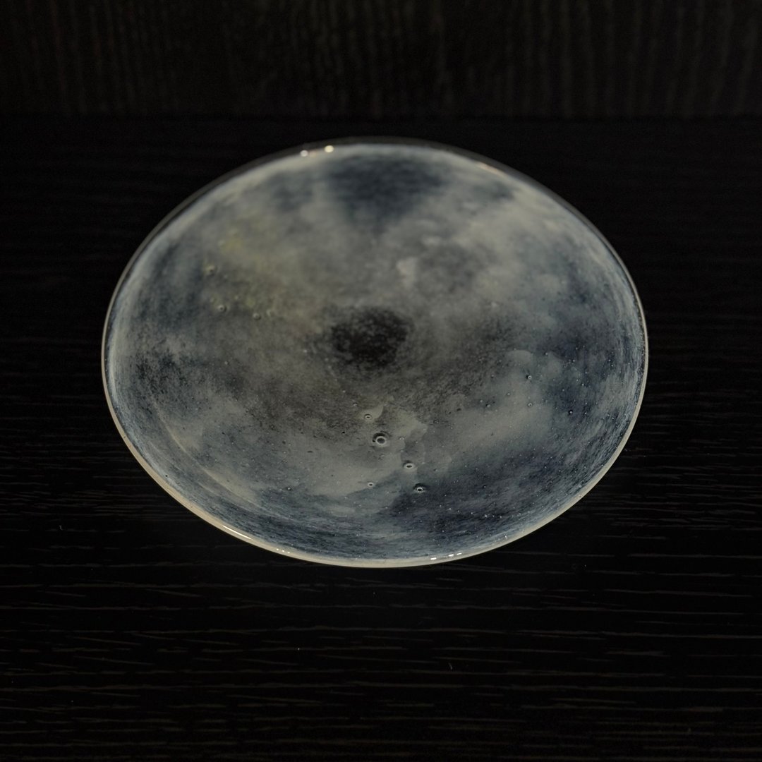 雾银矿痕玻璃盘 - 盘子/餐盘/盘架 - 玻璃 