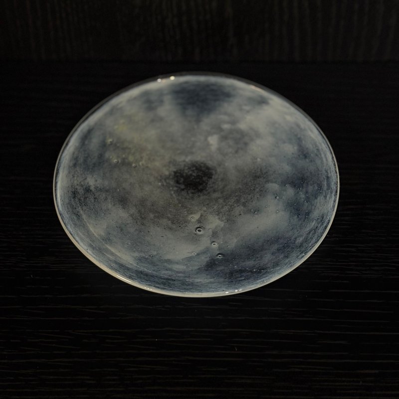 雾银矿痕玻璃盘 - 盘子/餐盘/盘架 - 玻璃 