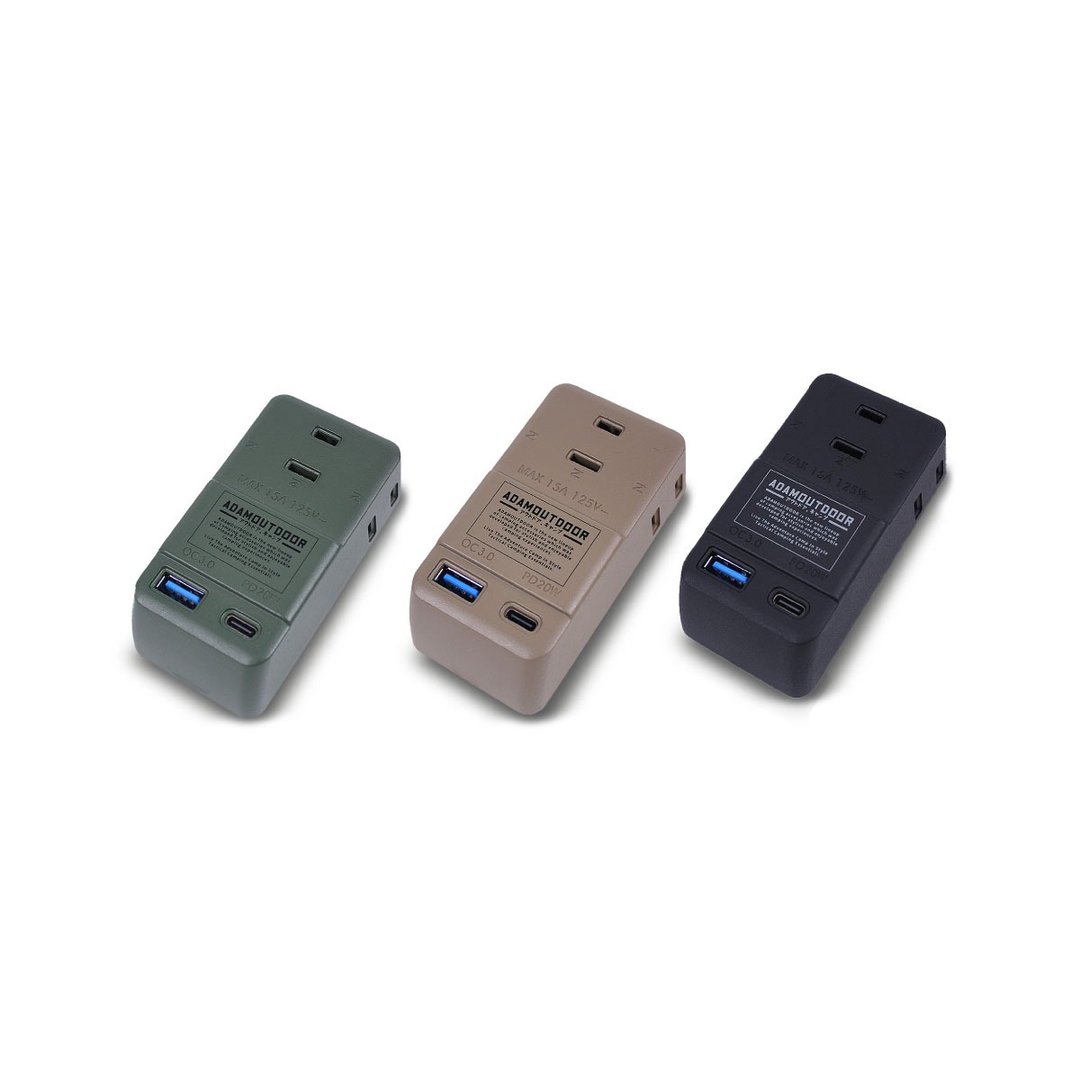 ADAMOUTDOOR 3座扩充QC/PD壁插 - 其他 - 塑料 多色