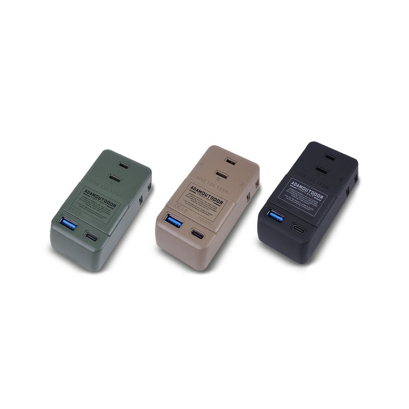 ADAMOUTDOOR 3座扩充QC/PD壁插 - 其他 - 塑料 多色