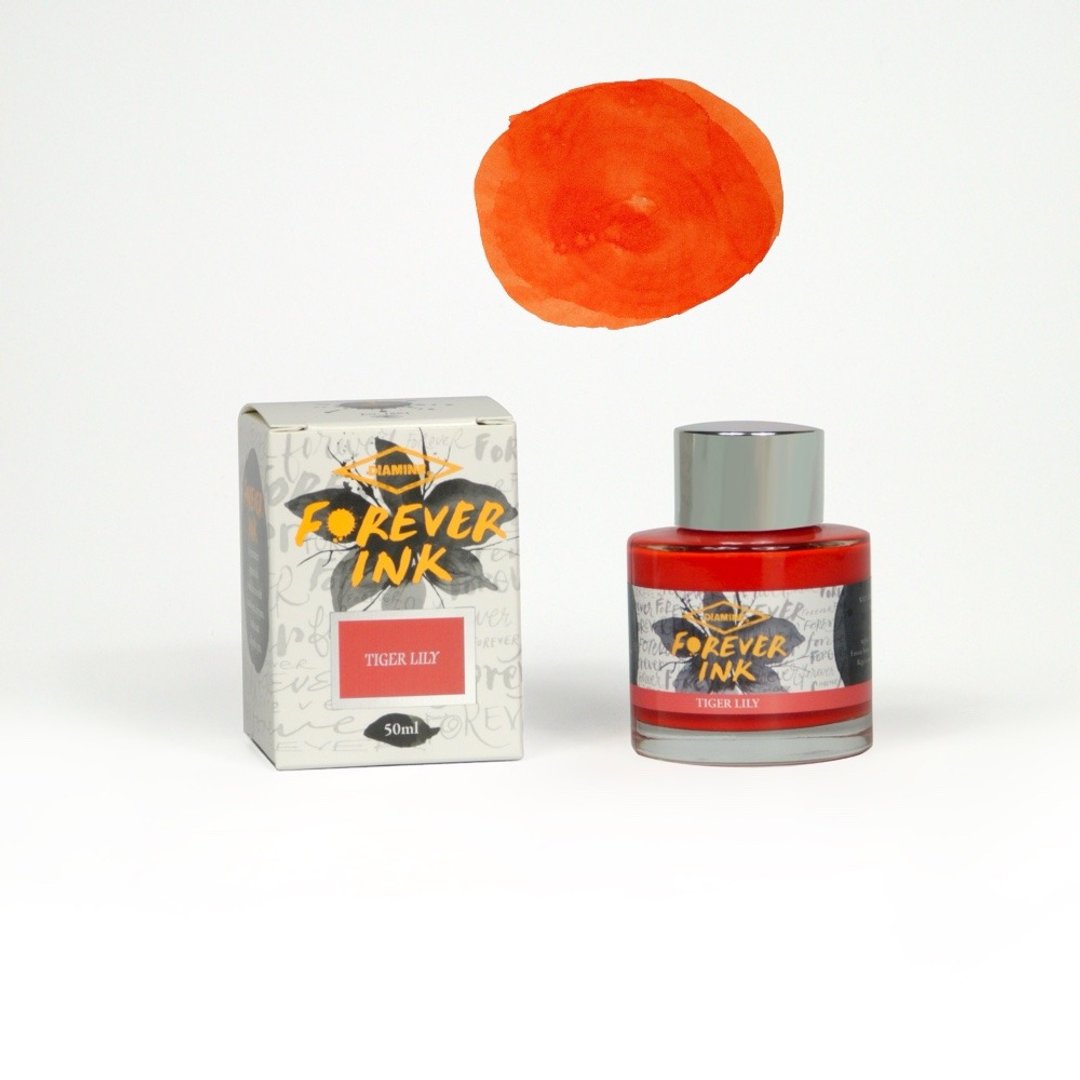 Diamine 永恒墨水 50ml - 虎百合 - 墨水 - 玻璃 橘色