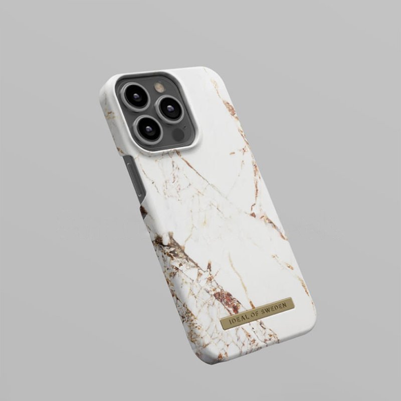 iPhone 12/13/14 系列 北欧时尚瑞典手机壳-意大利卡拉拉金大理石 - 手机壳/手机套 - 塑料 金色