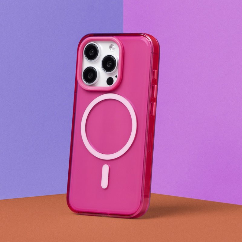 JellyTint(MagSafe兼容)透明手机壳/粉漾桃 iPhone 13/14/15/16 - 手机配件 - 塑料 透明