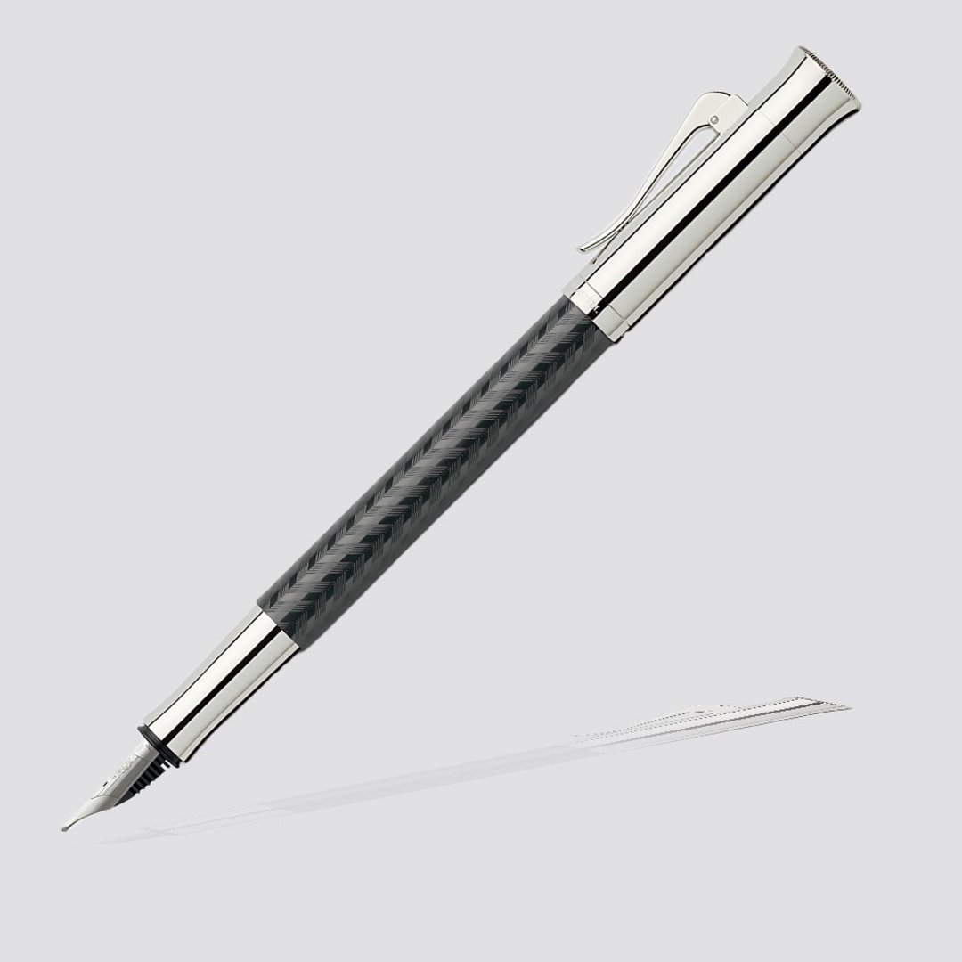 GRAF VON FABER-CASTELL 绳纹斜纹系列 绳纹钢笔黑 F尖 - 钢笔 - 其他材质 黑色