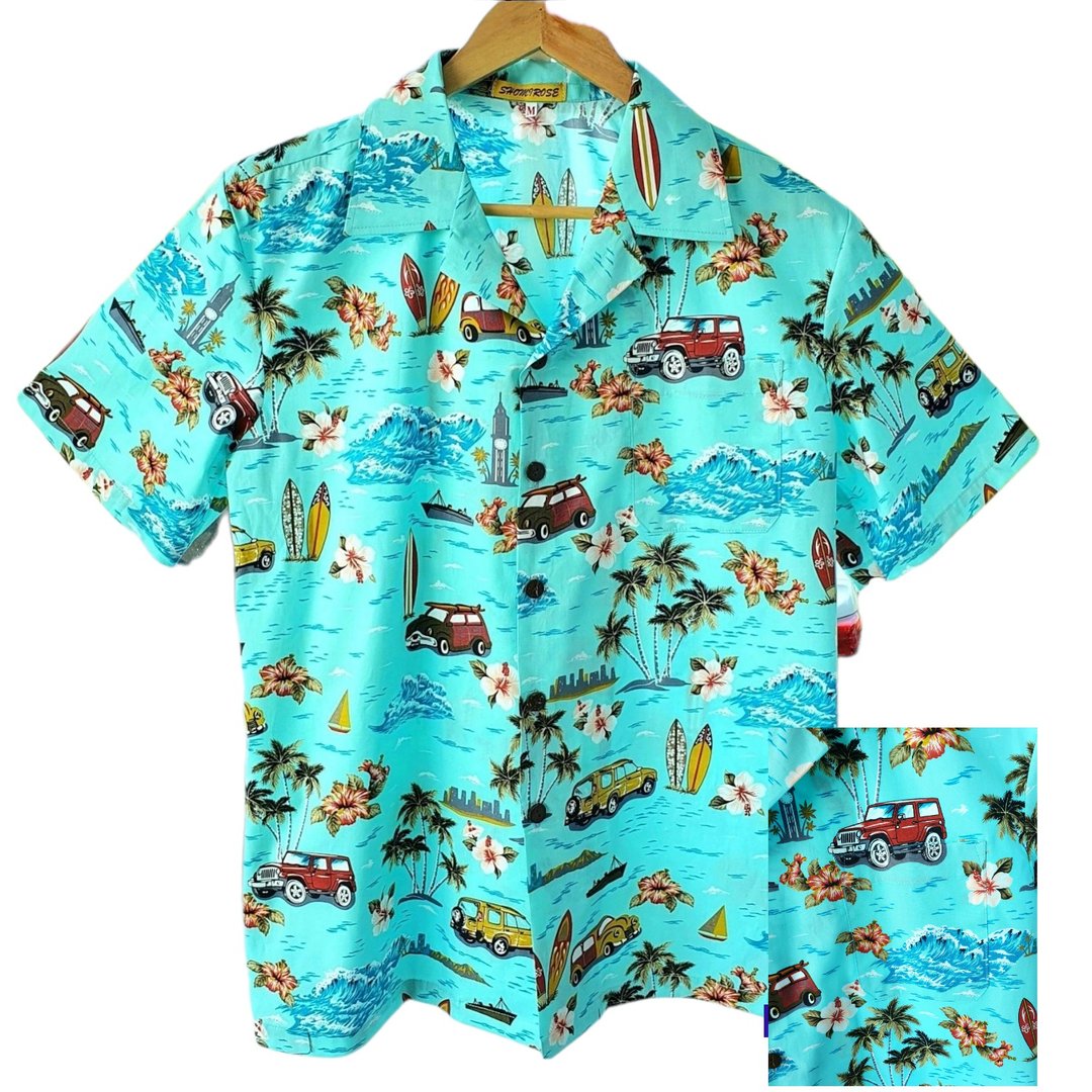 Shirt Hawaiian shirt couple shirt family shirt short shirt man shirt woman shirt - 男装衬衫 - 棉．麻 