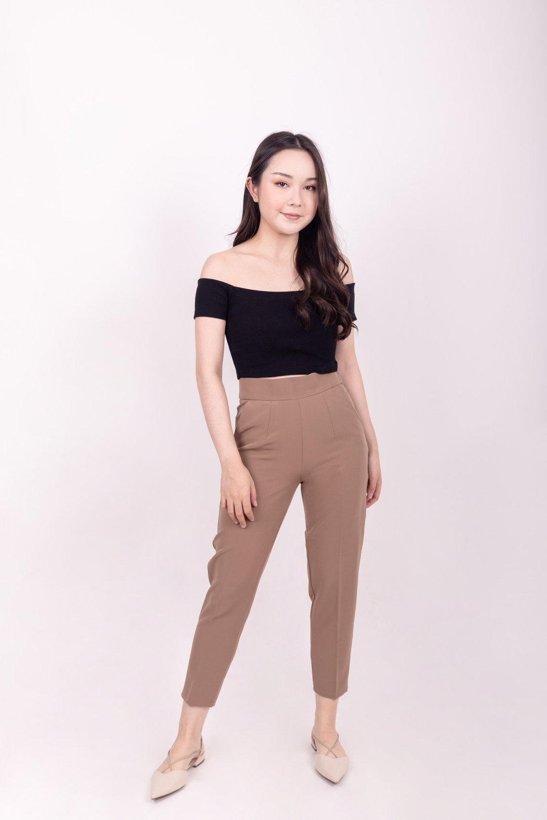 Slender Pants  浅棕色 - 女装长裤 - 环保材料 卡其色