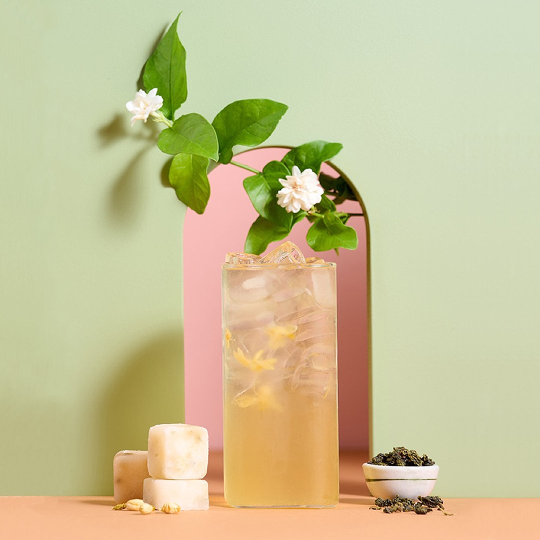 冰糖茉莉四季春 | 17gx15 入/袋 | 婚礼小物 伴娘礼 花茶 茶砖 - 茶 - 其他材质 绿色