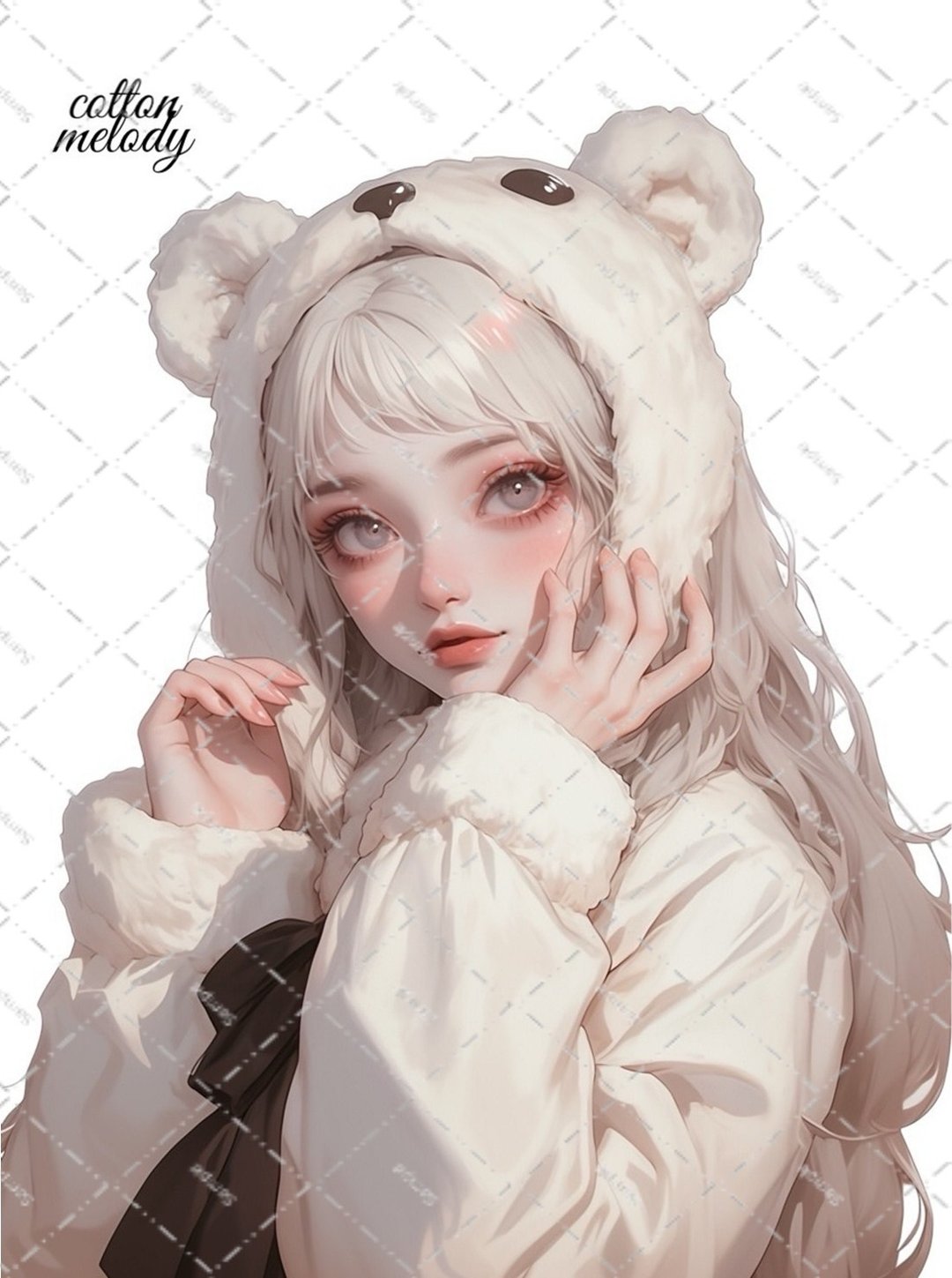 original sticker no.2254 人物贴纸 原创贴纸 原创人物贴纸 装饰贴纸 cotton melody - 贴纸 - 纸 
