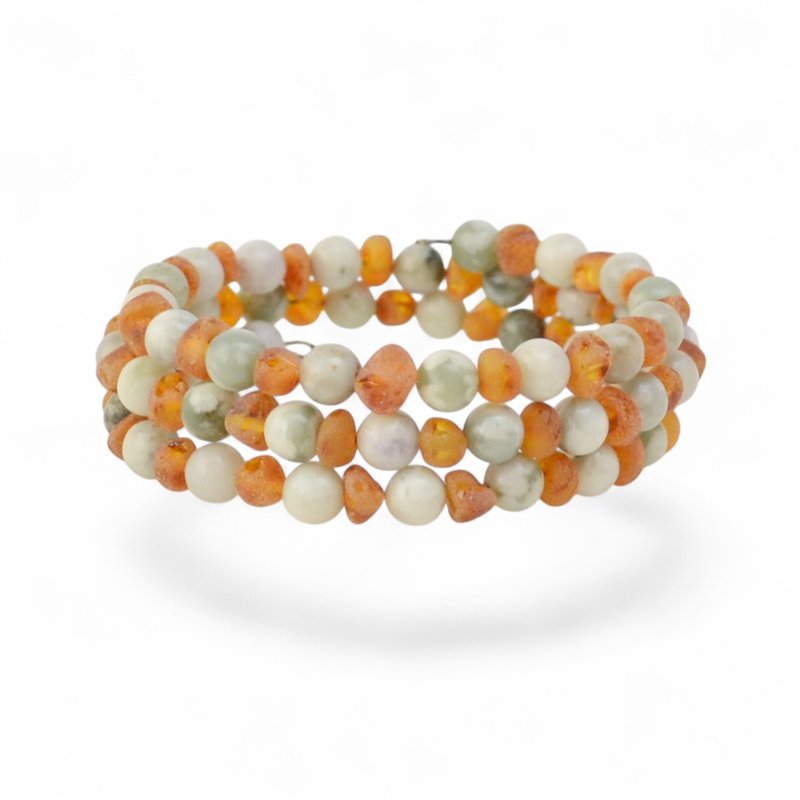 波罗的海琥珀女士手链  镶嵌宝石 VM24 - 手链/手环 - 宝石 多色