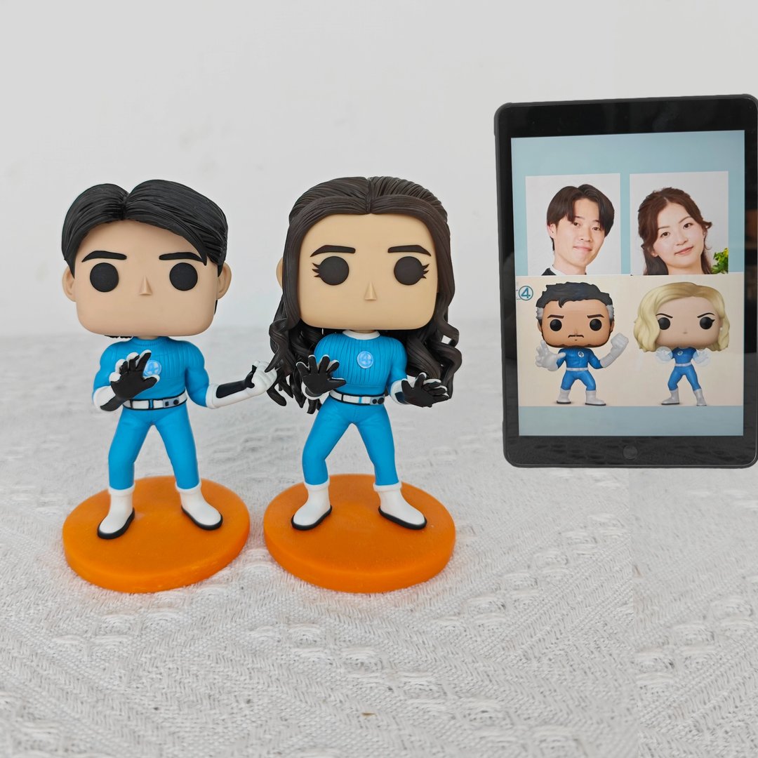 客制化 Funko Pop 自画像 肖像画 公仔 娃娃 情侣夫妻 周年 16 - 玩偶/公仔 - 粘土 多色