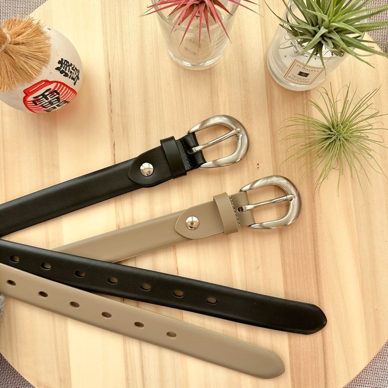 女款真皮皮带 经典圆带头 生日礼物/旅行用品/圣诞礼物/交换礼物 - 皮带/腰带 - 真皮 多色