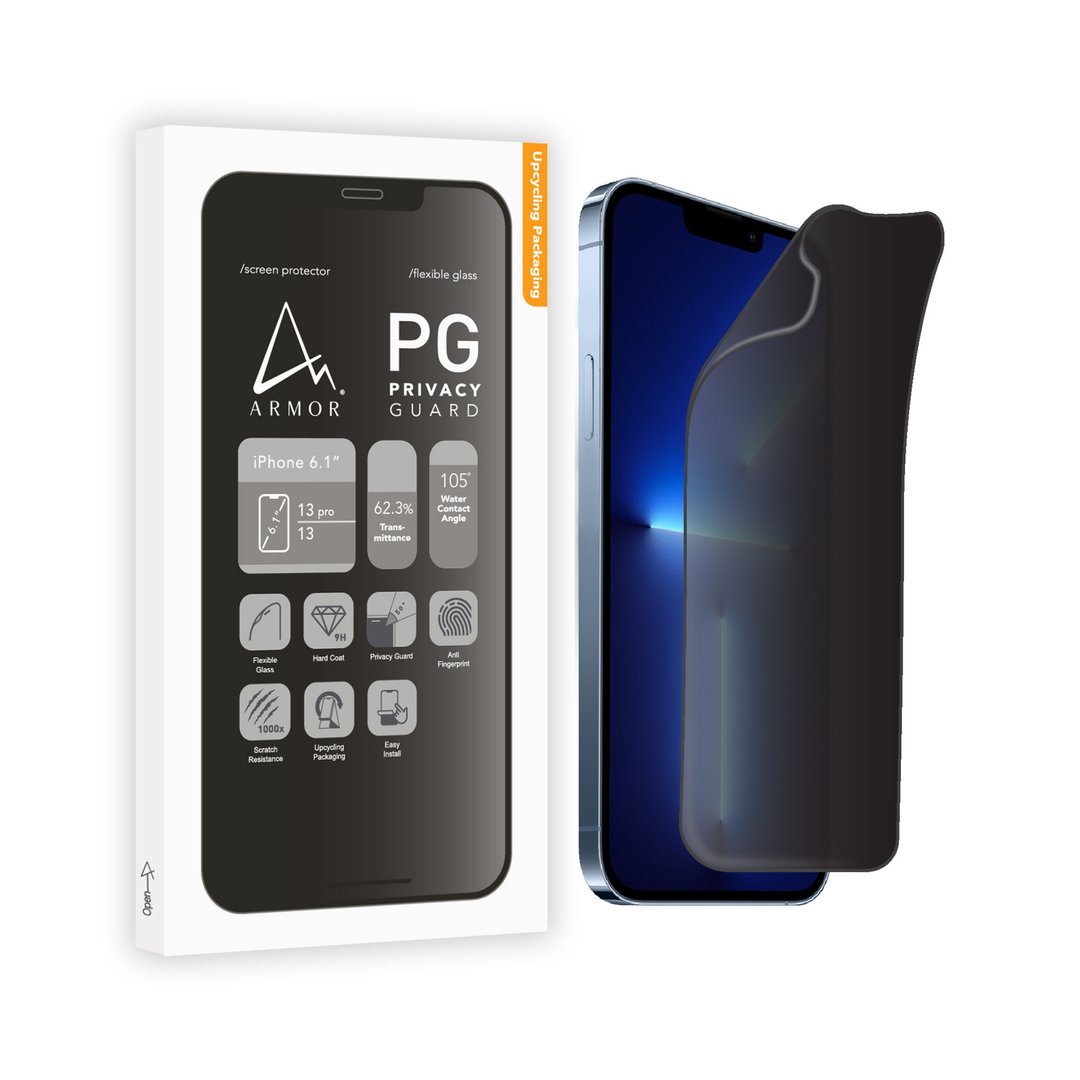 ARMOR iPhone 13 / 12 系列软性玻璃9H防窥萤幕保护贴 - 手机配件 - 其他材质 
