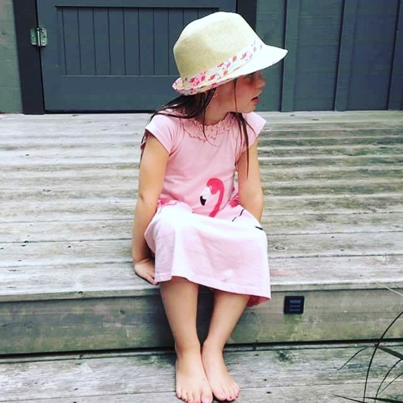 【加拿大品牌】有机棉洋装/童-Flamingo 红鹤 - 其他 - 棉．麻 粉红色