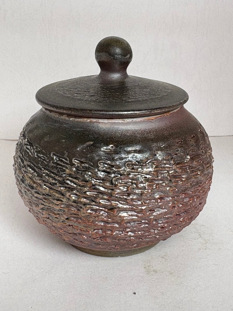 柴烧紫金色小茶仓2 - 茶具/茶杯 - 陶 