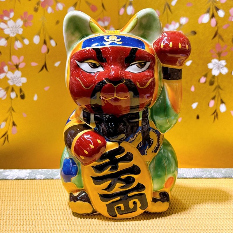 【关福忠魂】日本清水烧招财猫 | 仫绘 关羽 - 摆饰 - 瓷 多色