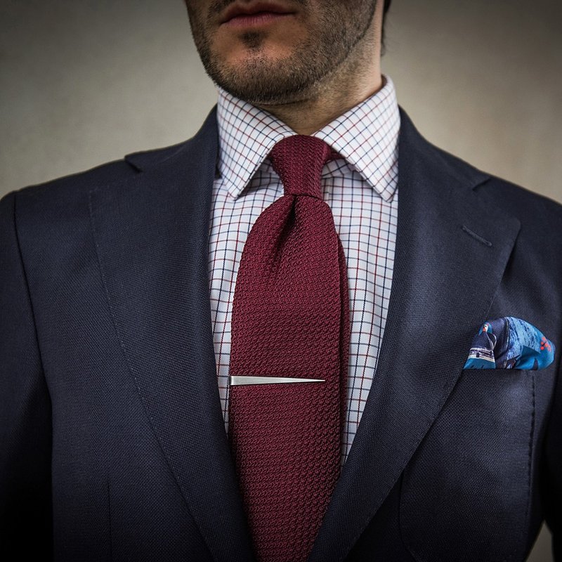 Skinny Tie Clip personalized with hidden message - 925 silver tie Clip engraved - 领带/领带夹 - 纯银 银色