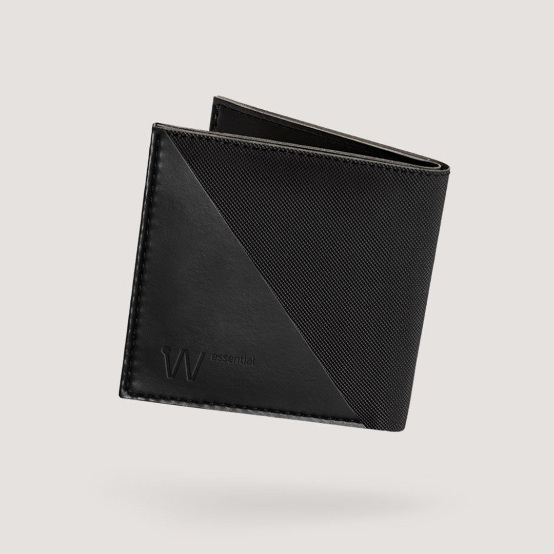 Baggizmo Wiseward Essential RFID protected bi-fold wallet - Jet Black - 皮夹/钱包 - 环保材料 多色