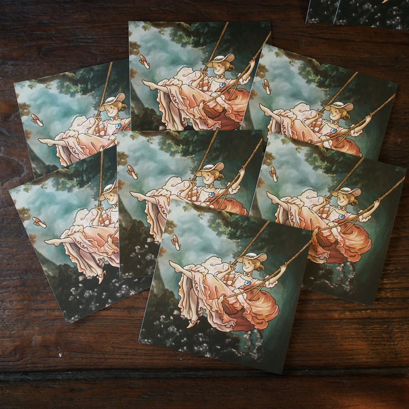 Postcard ( The swing ) - 卡片/明信片 - 纸 绿色
